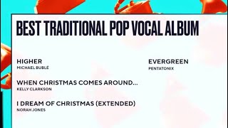 Pentatonix “Evergreen” for Best Traditional Pop Vocal Album nomination