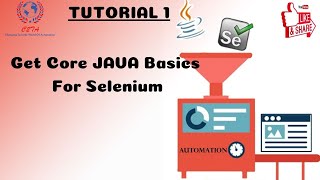 Core Java Basics for Selenium : Tutorial 1 | Change2TestAutomation