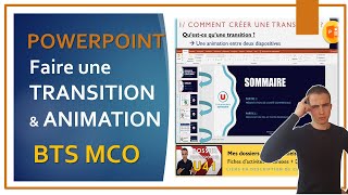 BTS MCO | Comment faire une TRANSITION \u0026 ANIMATION sur Powerpoint ? | Diaporama ADOC \u0026 DRCV