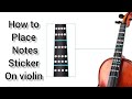 How to Place Fingering sticker on violin | violin notes