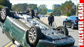 Rollover Crash on La Jolla Parkway | La Jolla | 20250221 (4K)