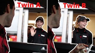 TWIN DEJA VU DRIVE THRU PRANK!