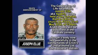Joseph Ellie ~ Short Obituary