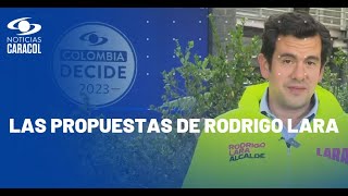 Rodrigo Lara, candidato a la Alcaldía de Bogotá, habló en la Plaza Caracol