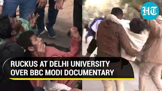 BBC's Modi series triggers ruckus at Delhi University; Curbs imposed, students detained