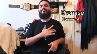 Promise, Confirm, Swear To, commit, pledge ASL(Sign Language)- Deaf