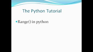 range() in python # range() in python for class 12 computer science(CBSE) # python tutorials