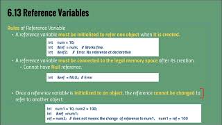 6.13 Using the Reference Variables as Parameters