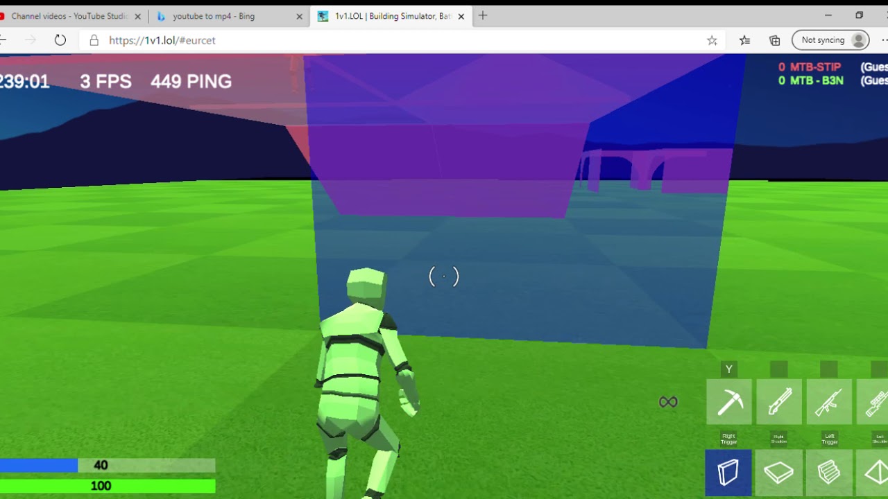 1v1 Lol Building Game Youtube