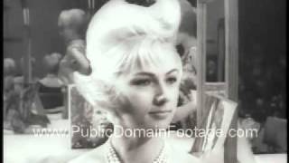 Funky Female Hair Styles Public Domain Footage Newsreel PublicDomainFootage.com