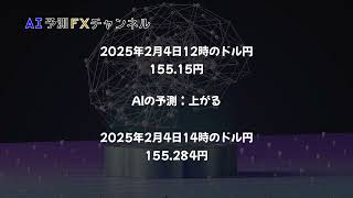 【FX AI予測結果】ドル円の「2025年2月4日14時」の為替予測結果公開