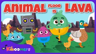 THE KIBOOMERS Floor is Lava Animal Dance - Preschool Fun