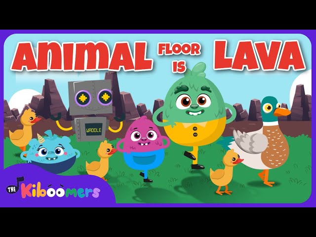 Floor Is Lava - Animal Song - The Kiboomers - Videos For Kids