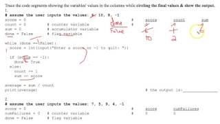 Tracing While Loops Worksheet 4