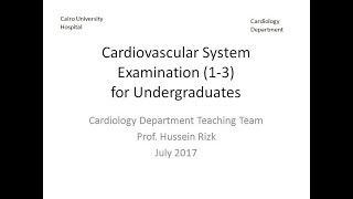 Cardiovascular system examination 1-3