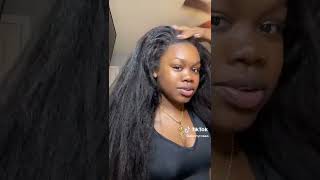 It's not her real hair?! Crystal lace wig with Kinky edges from Geniuswigs #wigreview #hdlacewig