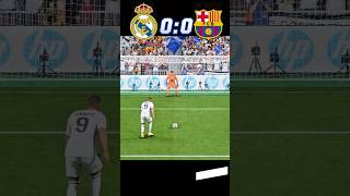 Real Madrid ⚪ vs Barcelona 🔵🔴 | Penalty Shootout 🎯 ft. Mbappé \u0026 Vini Jr 🌟#shorts