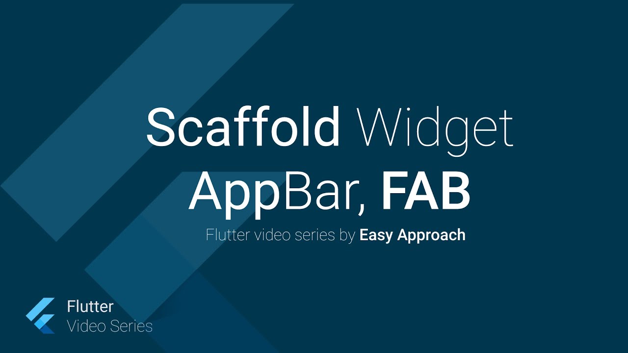 Scaffold Widget, AppBar, And FAB, Flutter Video Tutorial In English ...