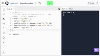Cracking the JavaScript Coding Interview (Part 13) Question: Log Order Function