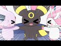 Mini-Sylveon VS Mini-Espeon!! Battle for Mini-Umbreon (latter part) | Pokémon Animation