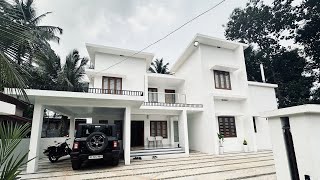 വെള്ള കൊട്ടാരം പോലെ അതിമനോഹരമായ വീട്/2900 sqft/Modern home tour kerala