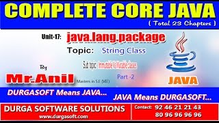Core Java - java.lang.package - Immutable Vs Mutable classes -Part-2