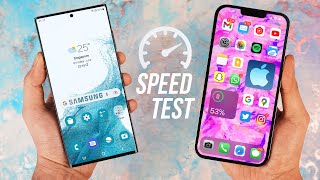 Samsung Galaxy S22 Ultra vs iPhone 13 Pro Max - Speed Test!