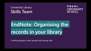 EndNote 20   Organising with groups