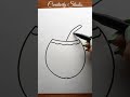 how to draw coconut water..