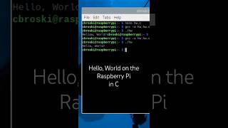 "Hello, World!" in C on the Raspberry Pi #raspberrypi #helloworld #cprogramming