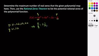 Rational Zeros Theorem