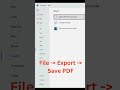 MS-Word Export to PDF format #pdfformat #microsoftword #wordprocessor