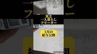 【貧乏一人暮らしフリーター】1月の給与公開│ネットカフェバイト│#アルバイト #フリーター #無職 #収入 #低収入 #非正規 #セミリタイア #副業 #貯金 #貧乏 #節約