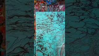 pour art pouring acrylic paint silicone cells fluidart liquidart painting marbled marbling abstract