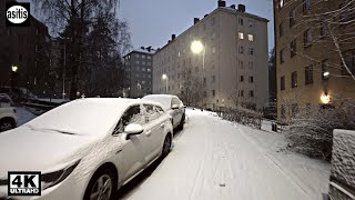 Winter evening walk in ordinary multi-storey residential area in Helsinki | Meilahti neighborhood