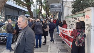 Διαμαρτυρία στη Θεσσαλονίκη ενάντια σε πλειστηριασμό σπιτιού χαμηλοσυνταξιούχου