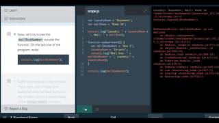 Learn Javascript, 2017 Functional Scope, Codecademy