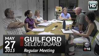 Guilford Selectboard Mtg 5/27/15