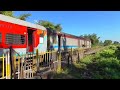 new tinsukia tambaram weekly express thrashes level crossing gate at full speed