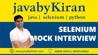 Selenium Interview Session | By Kiran Sir | #TheKiranAcademy #javabykiran