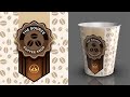 Paper cup Sleeve Design | Create LOGO & BACKGROUND | CorelDraw Tips & Tricks | Coffee Cup Design