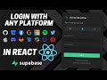 Login With Any Platform in React With Supabase (Discord, Google, Facebook, and More!)