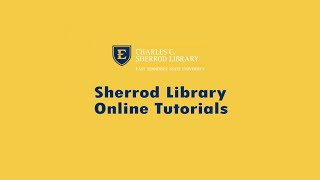 Sherrod Library Online Tutorials: EBSCO CINAHL Database
