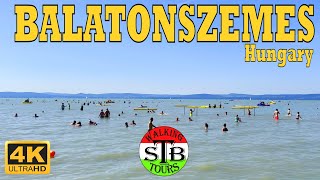 Balatonszemes 🇭🇺 Hungary 2022 Walking to 🏖 the beach ☀️ [38 min] 4k