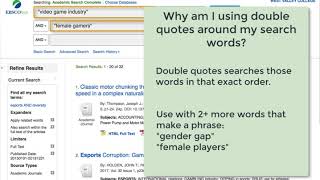 Academic Search Complete: Basic Search