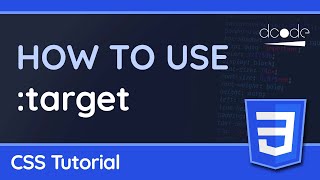 Using the ":target" pseudo-class — CSS Tutorial