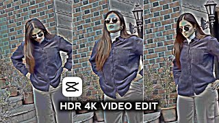 TikTok New Trending HDR Video Editing in Capcut || 4K Video Edit || Brown Effect Tutorial