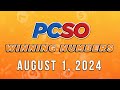 P20M Jackpot Super Lotto 6/49, 2D, 3D, 6D, and Lotto 6/42 | August 1, 2024