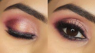 Bridal pink glam eyemakeup |  2 min Recreating  pink Smokey eyeshadow tutorial