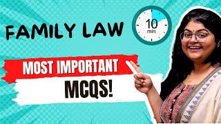 Family Law MCQs | Part 2 | Most Important | LLM Entrance | UGC NET LAW | AILET PG | AIBE #familylaw